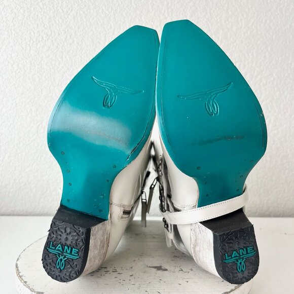 Lane The New Mrs Womens Pearl White Cowboy Boots 11 Western Cowgirl Wedding Tall - Picture 13 of 14